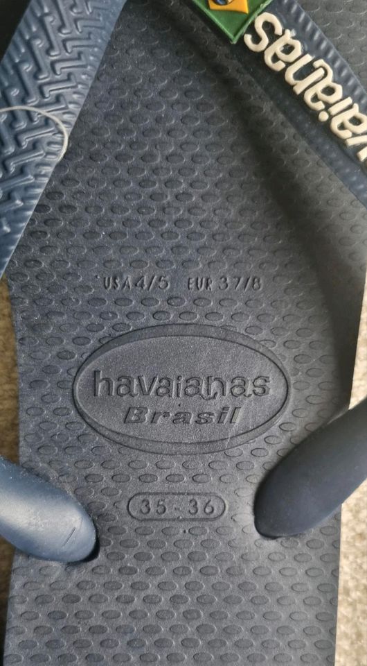 NEU Flip-Flops originale HAVAIANAS Brasil Logo Sandalen, 37 in Hamburg