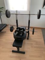 Home Gym - Hantelbank, Langhantel, Kurzhantel, SZ Stange + 75kg Hannover - Mitte Vorschau