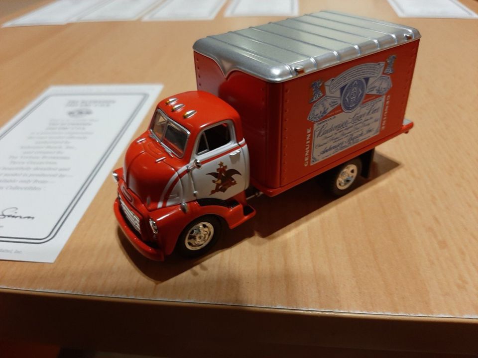 Matchbox Sammlermodelle Budweiser Oldtimer-Lieferwagen Kollektio in Stoltebüll