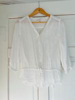 H&M Bluse Tunika weiß Creme Punkte Gr. XS 34 Stuttgart - Botnang Vorschau
