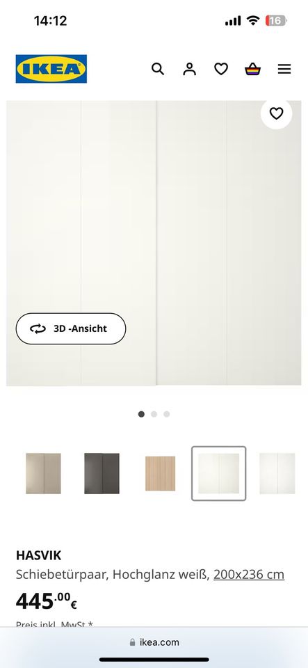 Ikea Pax Schranktüren Schiebetüren 200x236 in Hamburg