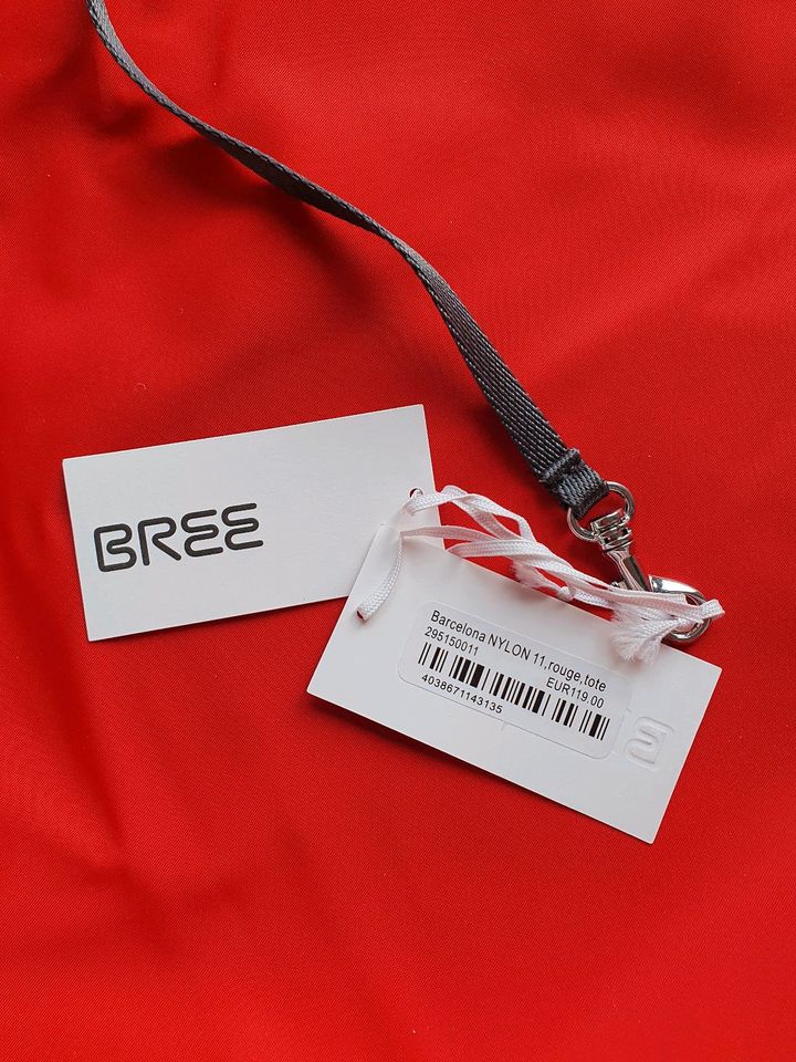 BREE Barcelona Nylon 11 Tote Bag Shopper Tasche rot rouge - NEU ! in Berlin