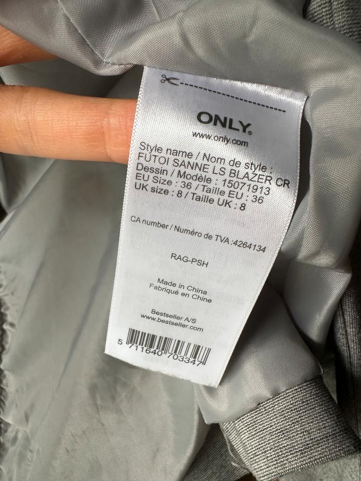 Only Blazer Gr. 36 grau hellgrau tailliert wie neu in Hamburg
