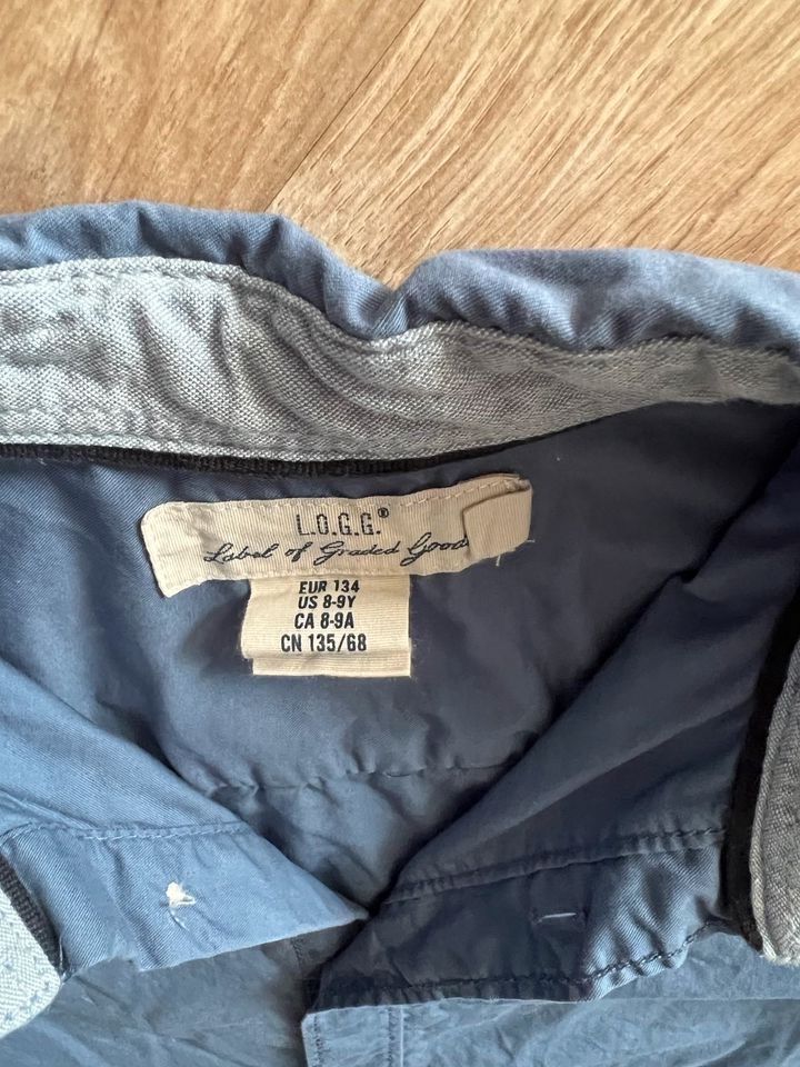 H&M festliches Hemd Junge langarm blaugrau Gr. 134 in Hamburg