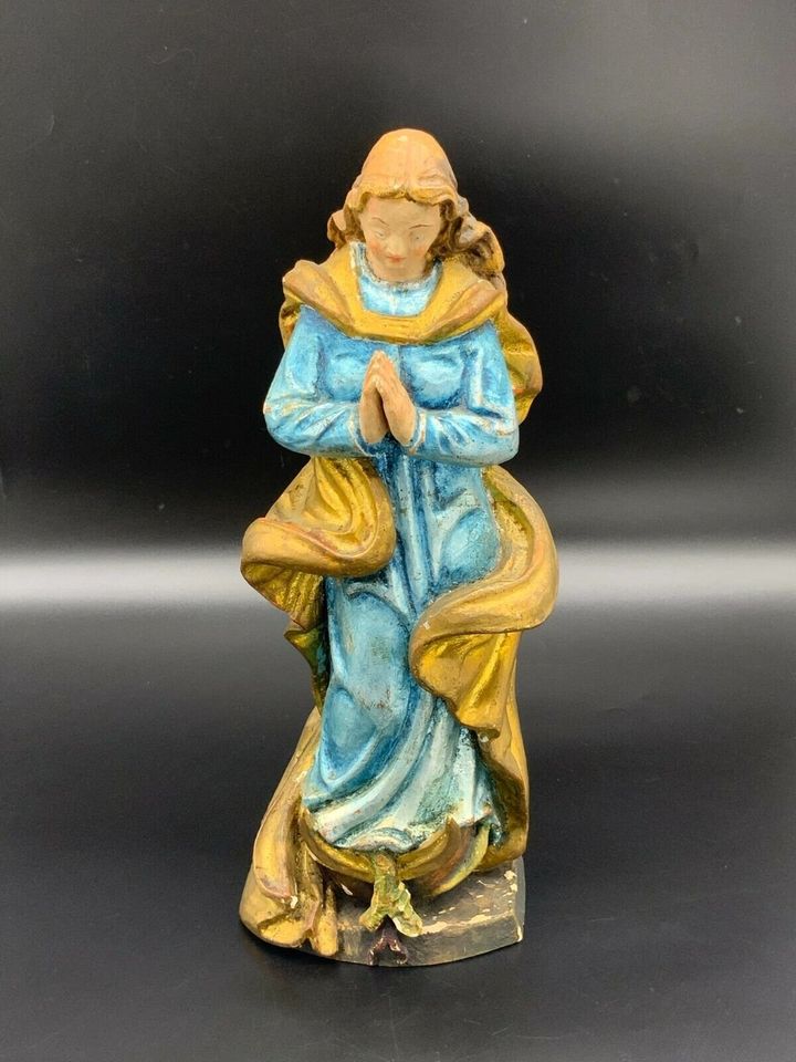 MONDSICHEL MADONNA HEILIGENFIGUR SKULPTUR AUS HOLZ HANDGESCHNITZT 45cm - Versand kostenlos - Wir sind für Sie da lokal in 86830 Schwabmünchen oder online ARTHOME24 in Schwabmünchen