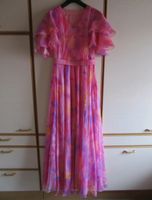 Abendkleid rosa gemustert Chiffon 80er Jahre – Gr. 40/42 - Toyobo Baden-Württemberg - Uhingen Vorschau