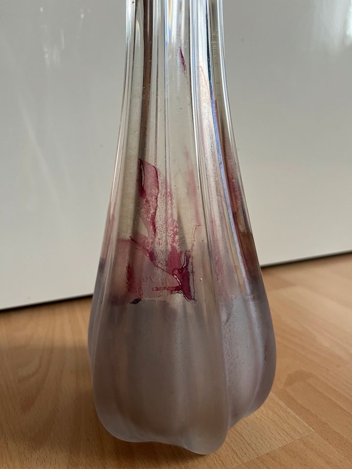 Vase Glas mundgeblasen handarbeit Blumenvase Deko in Augsburg