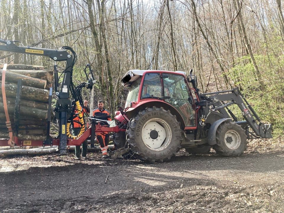 SBF SF7 / 51-5 Rückewagen Kran, Teleskop, Holzwagen in Brockscheid