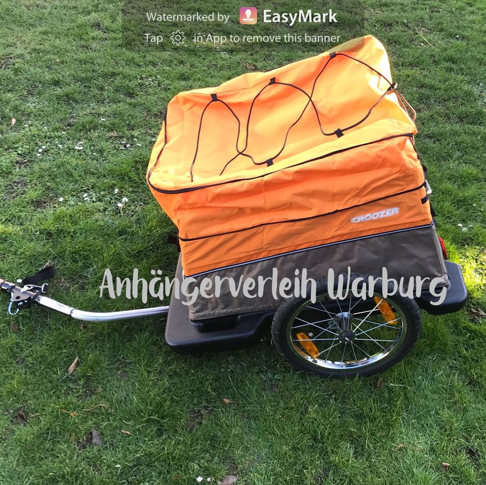 Vermietung Verleih Croozer Lastenanhänger Fahrrad mieten leihen in Warburg