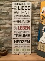 Zuhause ist wo die Liebe wohnt MDF Schild mit Spruch 30x80cm Nordrhein-Westfalen - Kaarst Vorschau