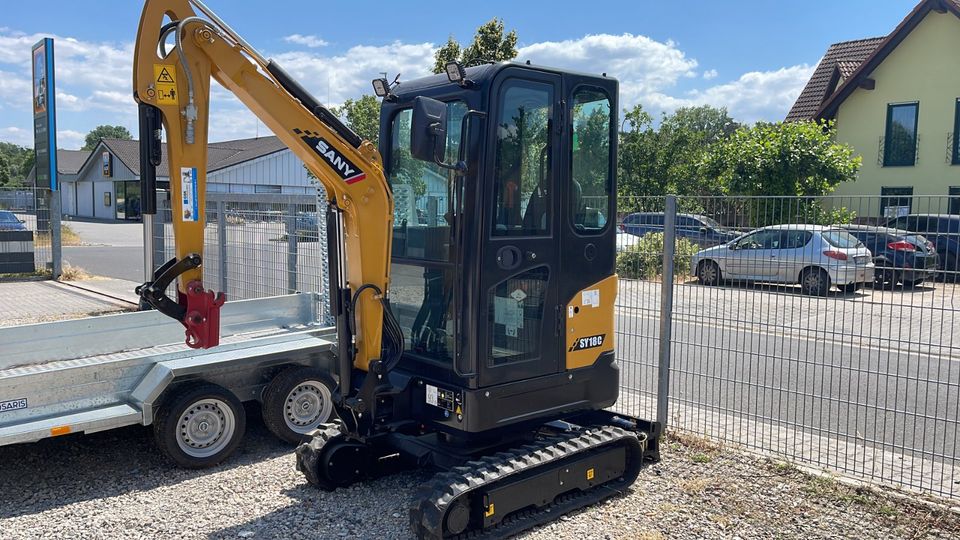 SANY SY18C Minibagger / Mietkauf  ** Sofort Verfügbar ** in Hanhofen