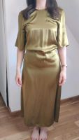 COS Kleid aus Seide Abendkleid Maxikleid Olive grün Süd - Niederrad Vorschau