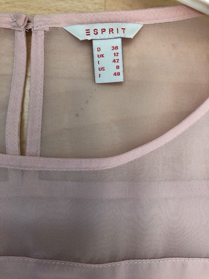 NEU Esprit Bluse duftig zart rosa 38 transparent seidig in Brühl