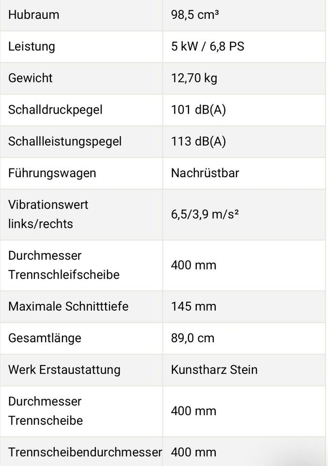 Vermiete,Verleihe,Trennschneider,400er,Stihl,TS 800,Motorflex in Bad Bocklet