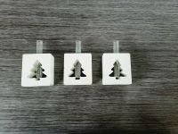 Deko Weihnachtsschmuck kleine Holz Vase 3 Set weiß mit Tannenbaum Dortmund - Brackel Vorschau