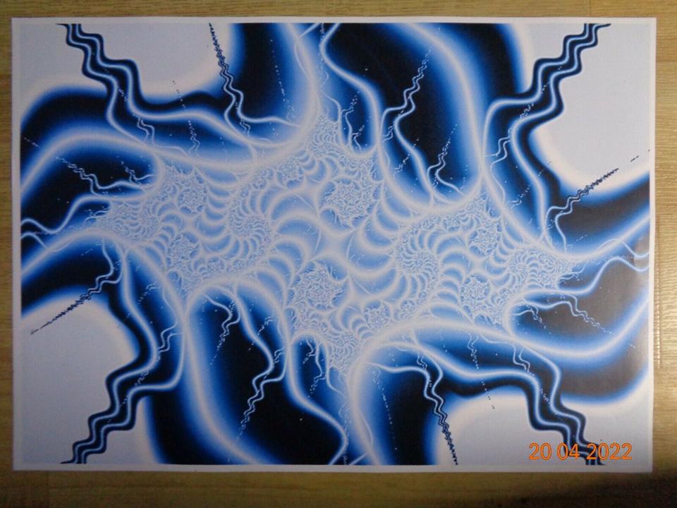 Psychedelic Art Print Fractal Spirit Abstract Poster Bild 42x29,5 in Kiel