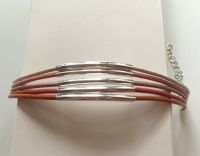 Tube Leder Armband Armreif silber koralle bunt, Neu München - Laim Vorschau