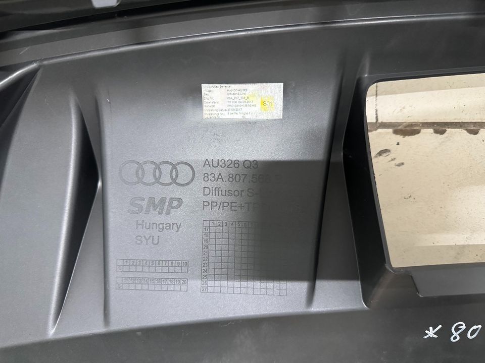 Audi Stoßstange Diffusor Spoiler Hinten Original Q3 F3 Neu in Neuss