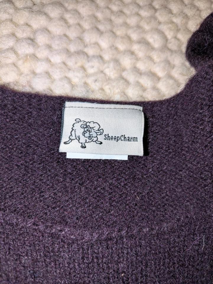 Pollunder, Weste aus 100% Merinowolle, unisex, Gr. M/L, Aubergine in Burgschwalbach