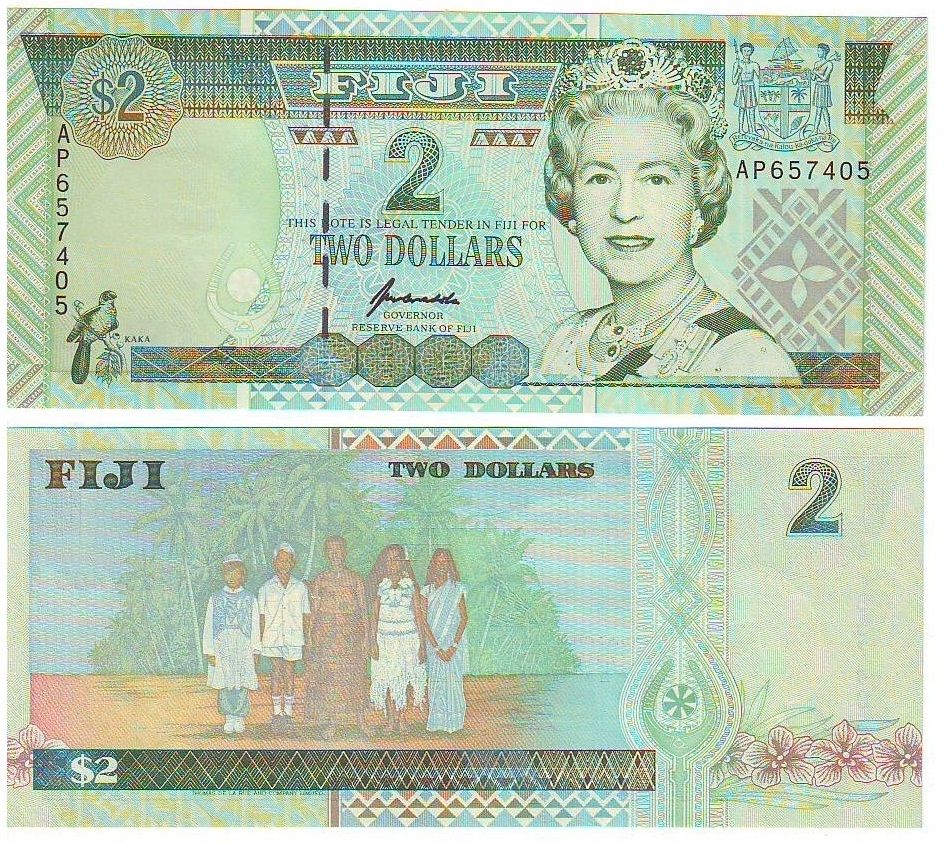 FIJI - Dollar Banknoten - Queen Elizabeth II in Sonneberg