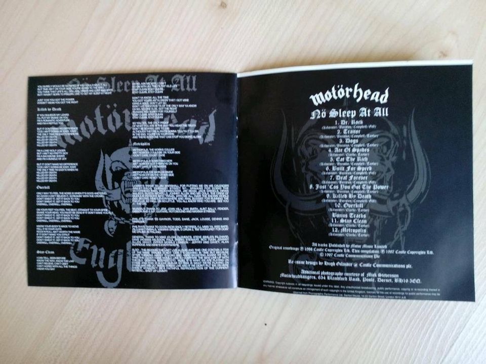 Motörhead ‎– Nö Sleep At All(Jewel Case CD)Wie Neu in Wolfen