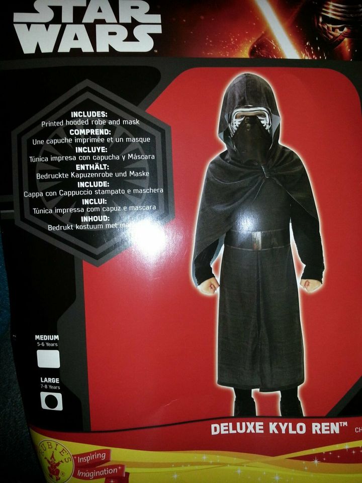 Star Wars Kylo Ren Deluxe Kinderkostüm Größe L 7-8 Jahre in Rostock