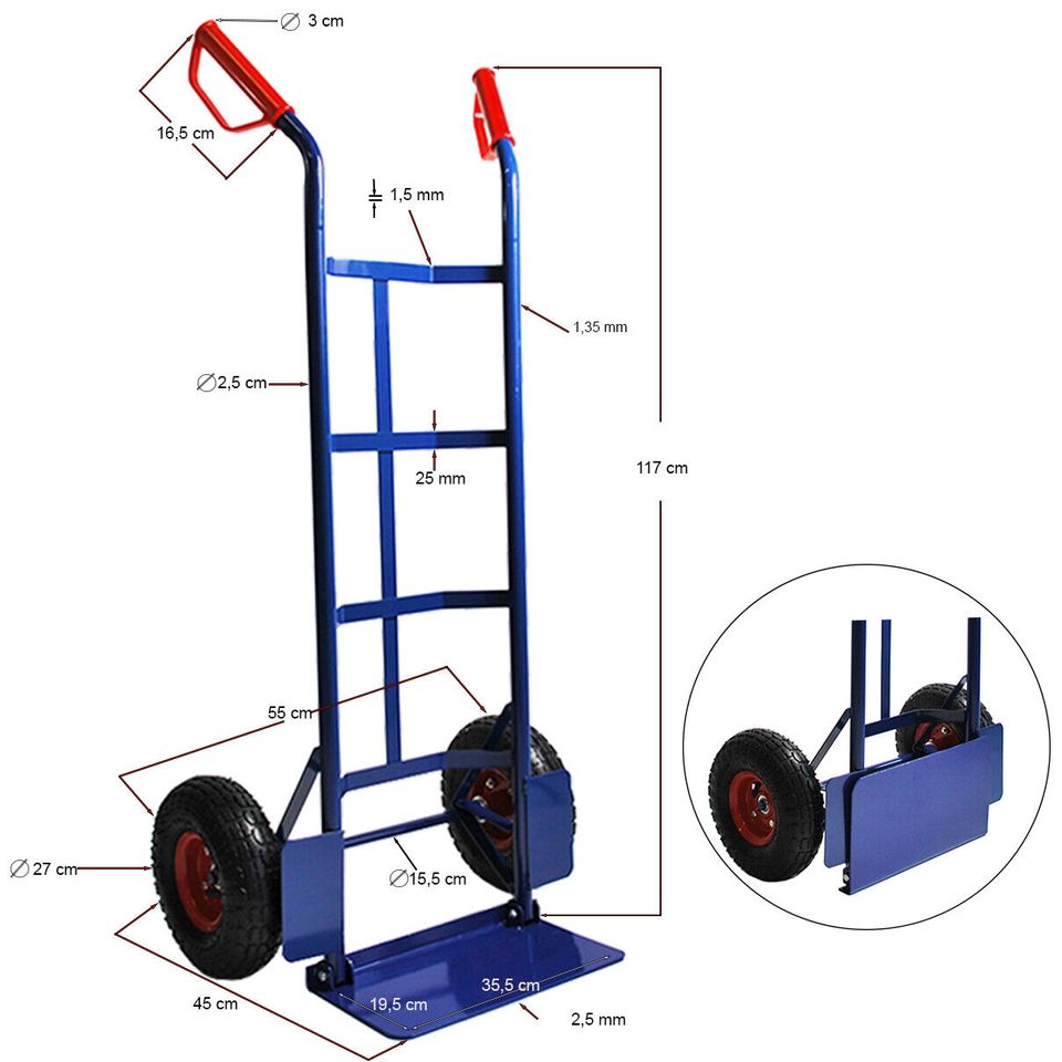 ✅NEU✅ Sackkarre oder Schubkarre 80L bis 100kg OVP 6 in Hamburg