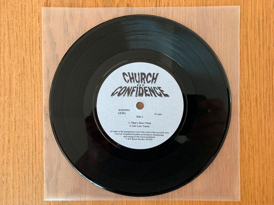 Church of Confidence – Get Down... Vinyl 7", VG (Punk' n Roll) in Nußloch