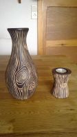 Set Holz Vase + Kerzenhalter Mangoholz? mit Schnitzerei NEU Sachsen-Anhalt - Zahna-Elster Vorschau