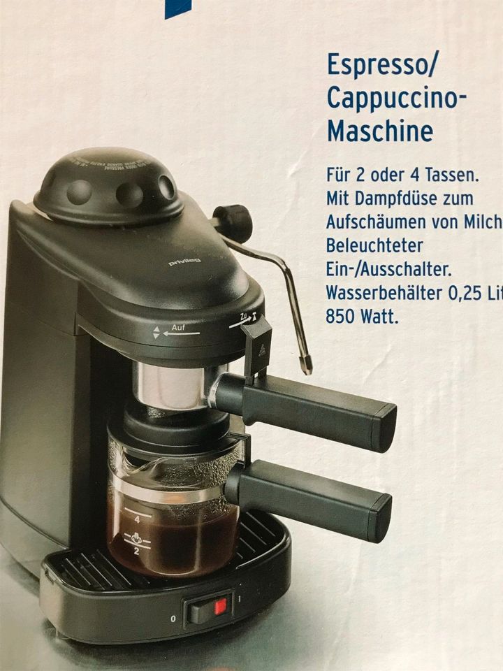 NEU-Mini Kaffemaschine Espresso 4Tassen für Camping Freizeit FeWo in Staffelde