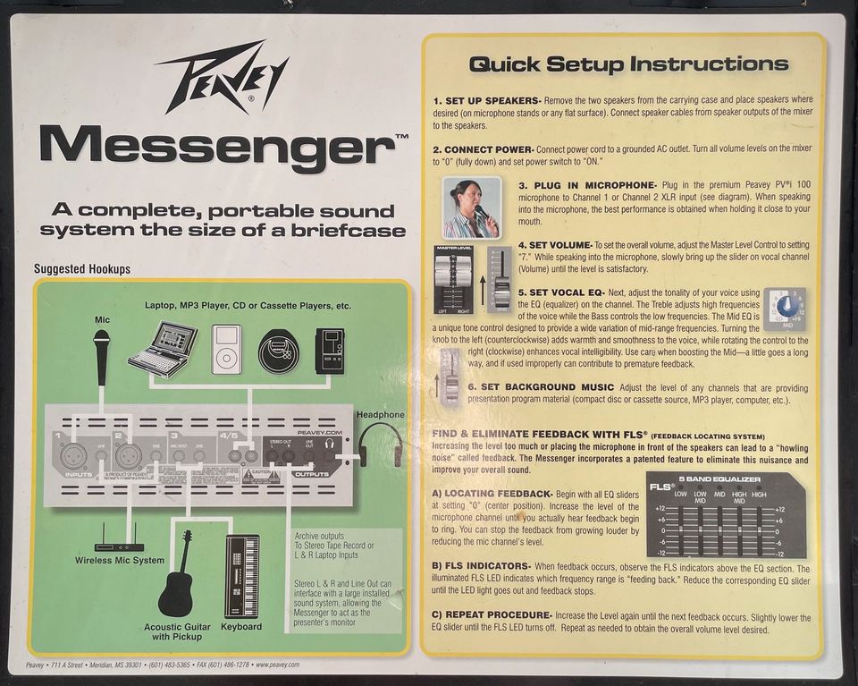 Peavey Messenger M-100 Portable-Sound-System in Gersheim