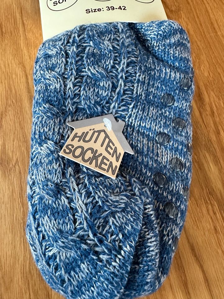 Hüttensocken * warme Socken * Haussocken * ABS-Sohle * Gr. 39-42 in Kirchheim unter Teck