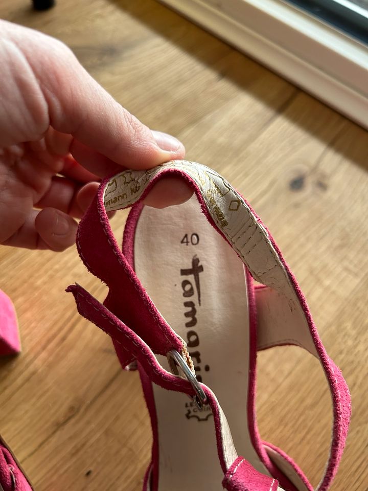 Tamaris high heels pink Leder neuwertig Gr. 40 in Köln