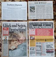 4 Originalzeitungen (Bild, Welt, Frankfurter) Deutschen Einheit Rheinland-Pfalz - Halsenbach Vorschau