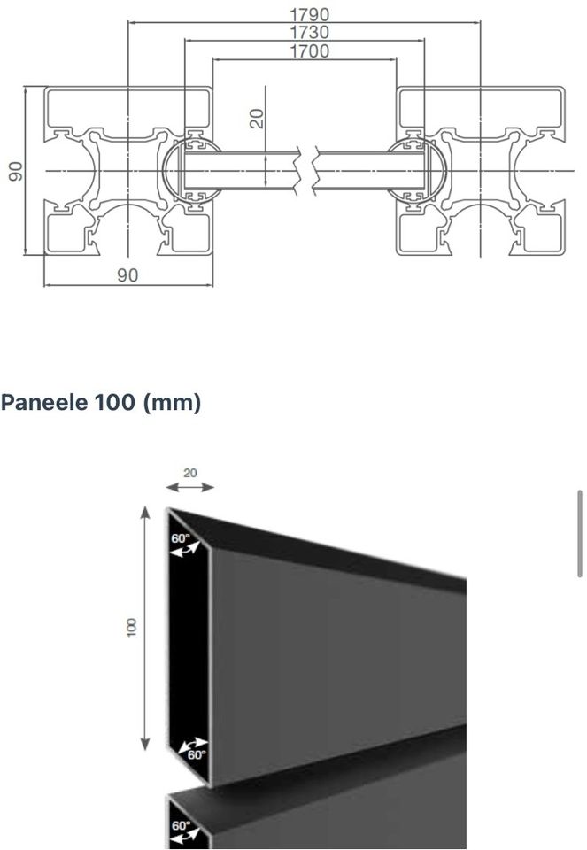 Aluminiumzaun (L 20m x H 1,8m) Rhombus VIDUAL Pure 100 in Willingshausen