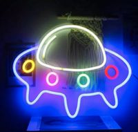 LED Neon Schild UFO Lampe Licht Leuchtreklame Wandleuchte USB Hessen - Bebra Vorschau