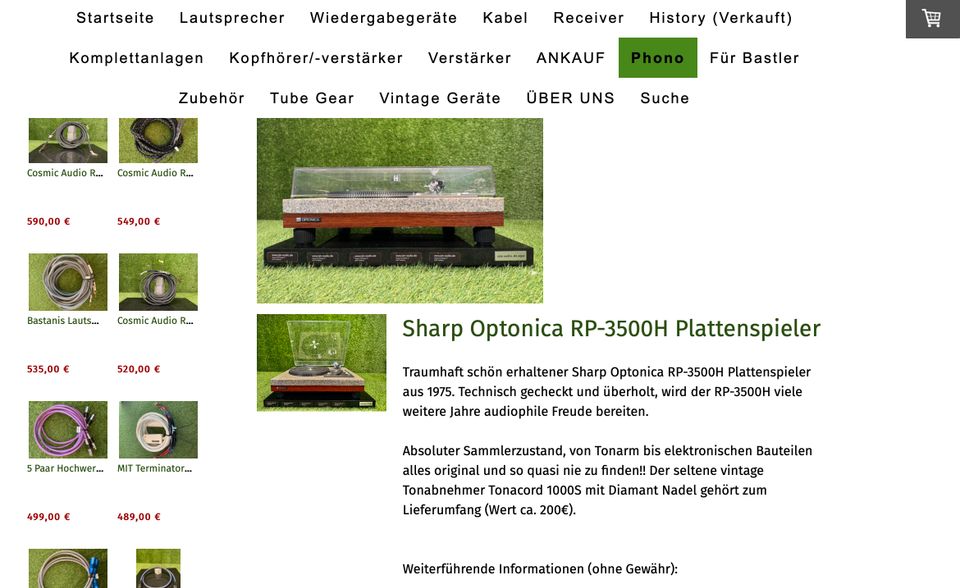 Sharp Optonica RP-3500H Plattenspieler☘️HIFI ANKAUF☘️ in Friedberg (Hessen)