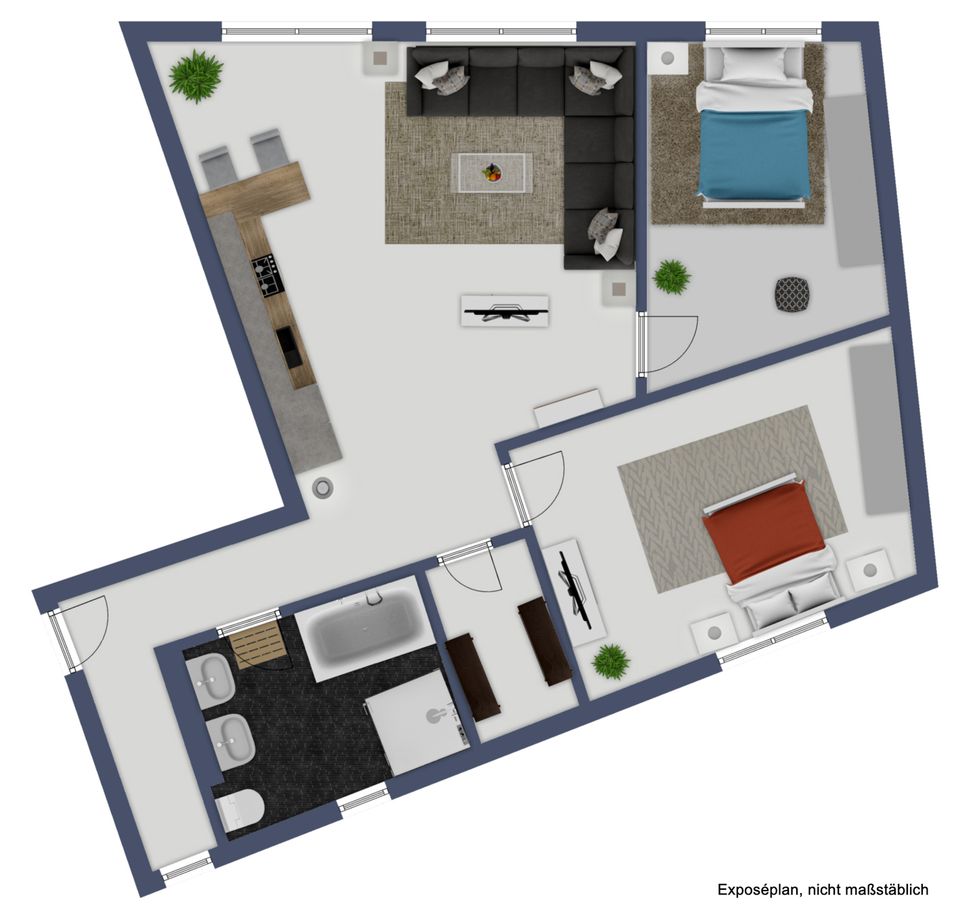 Moderne 3-Zimmer-Wohnung in der Innenstadt Bad Neustadts zu vermieten! in Bad Neustadt a.d. Saale