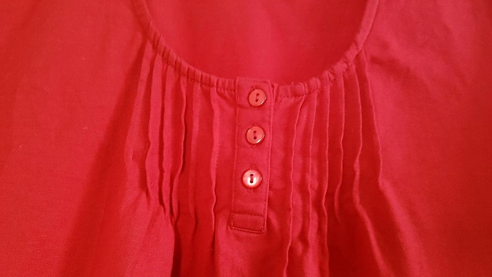 Shirt, Sheego, Größe 44/46, rot, Baumwolle, sehr guter Zustand in Ilmenau
