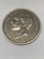 Spanien 5 Pesetas Alfonso XII 1883 ( B-7) Bayern - Freilassing Vorschau