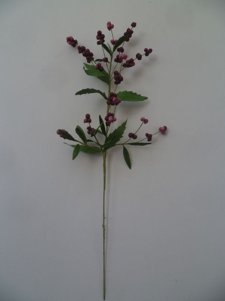 3 Stiele Bingelkraut Blumen künstliche Seidenblumen Frühling bast in Hahnbach