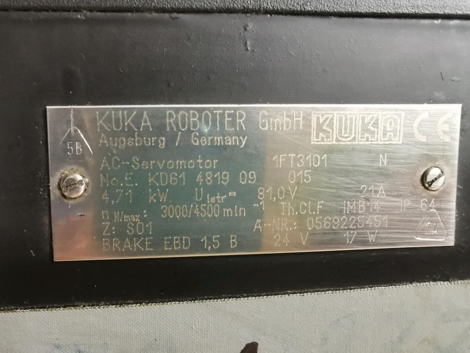 KUKA AC Servomotor 1FT3101 / 1 Ft3101 Robotermotor 3,71Kw  IP64 in Aalen