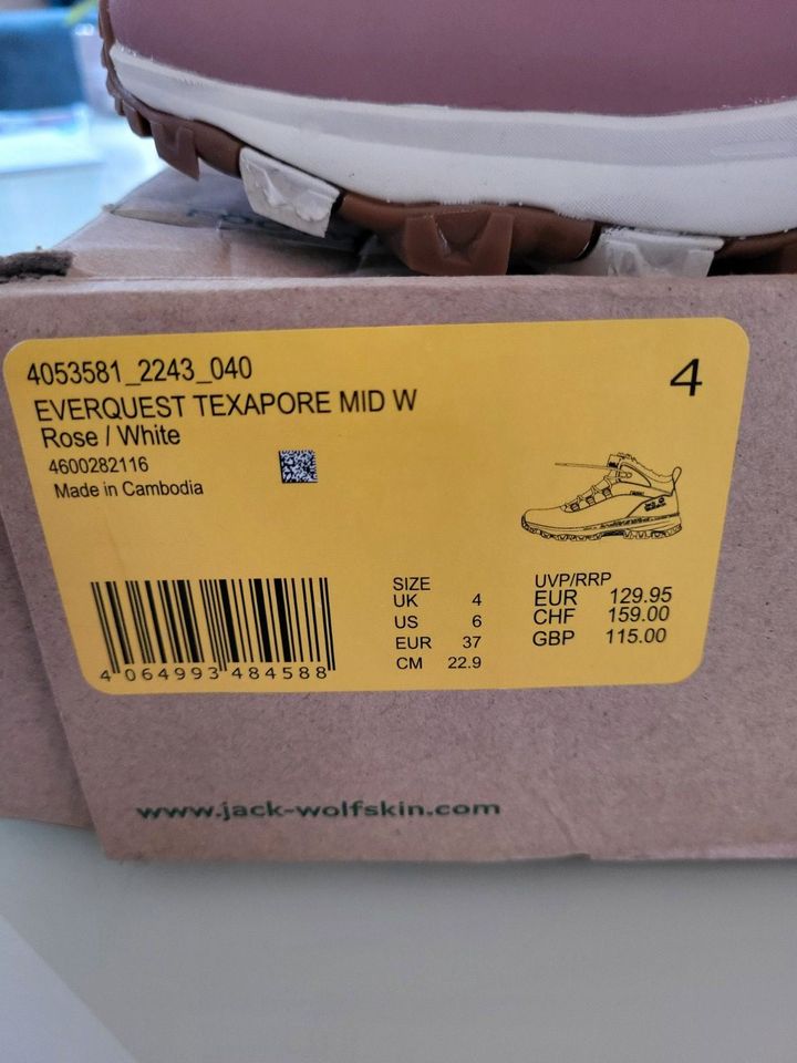 Jack Wolfskin Everquest Texapore Winterschuhe Damen Rose Gr.37 in Pommelsbrunn