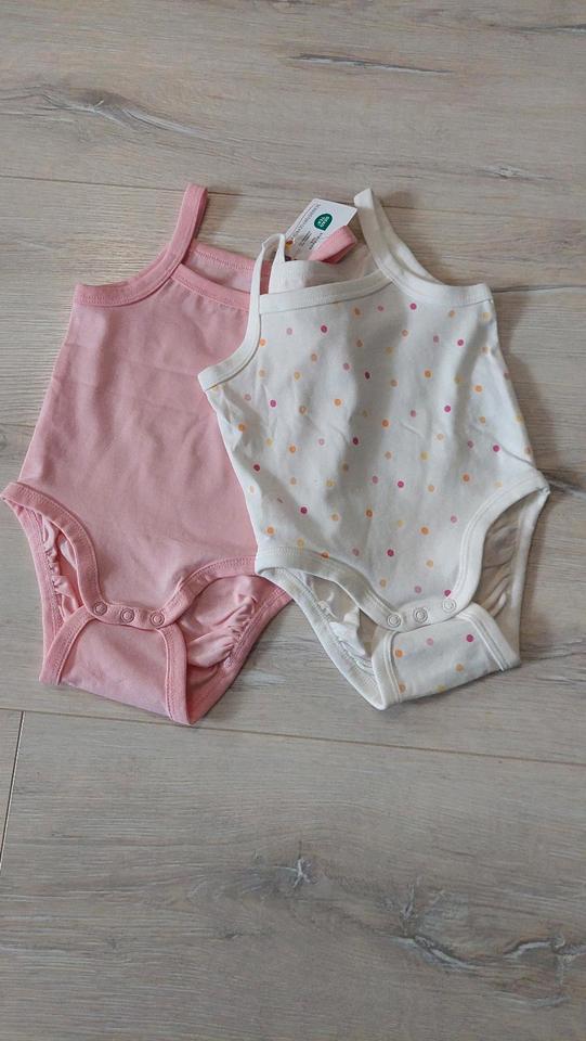 °NEU°2 Topomini Mädchen Body in Weiß Rosa Punkte Gr. 50/56 in Bernburg (Saale)