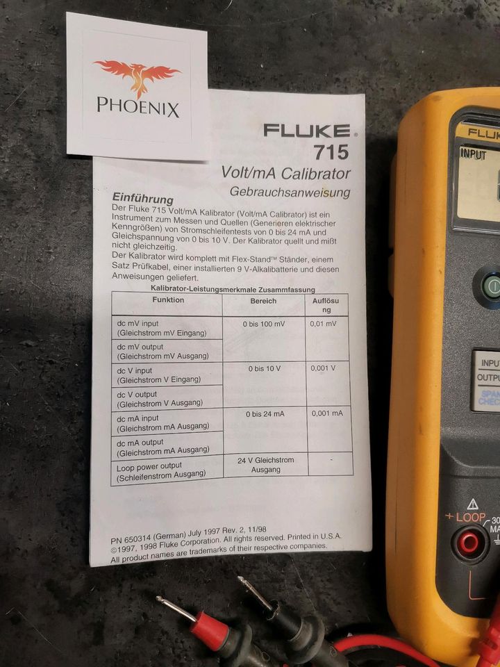 FLUKE 715 Kalibrator Messgerät Strom Elektro in Buch