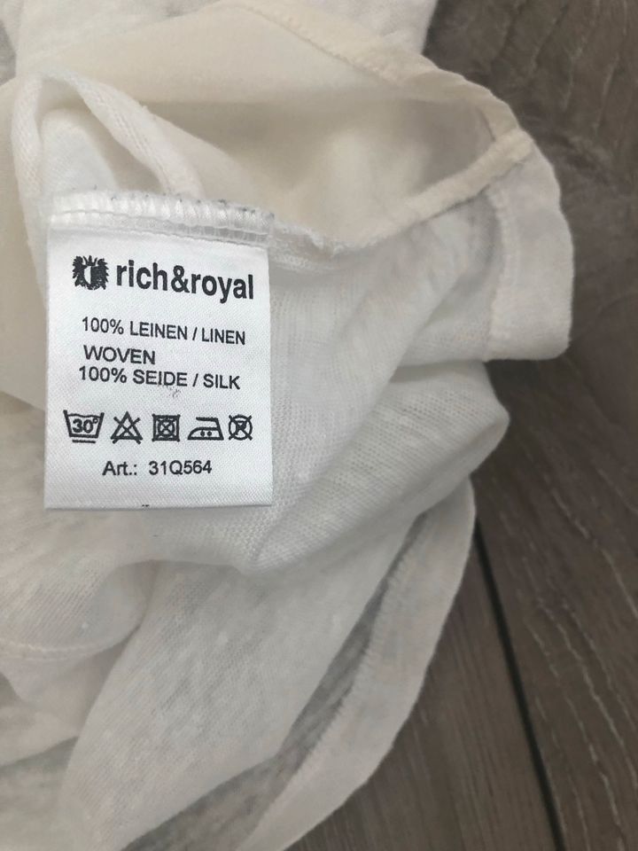 Rich & Royal Damen Shirt/Top Gr. S, Weiß in Vöhringen