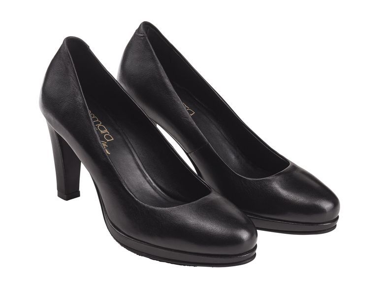 Neu ! Damen Leder Schuhe Gr. 37 Pumps, High Heels, 8 cm, schwarz, in Unterschleißheim