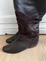 Lederstiefel mit Nieten, Braun, Größe 38 Schleswig-Holstein - Leezen Vorschau