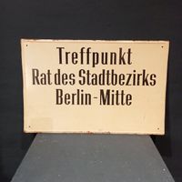 Blechschild " Treffpunkt Rat des Stadtbezirks Berlin -Mitte Innenstadt - Köln Altstadt Vorschau