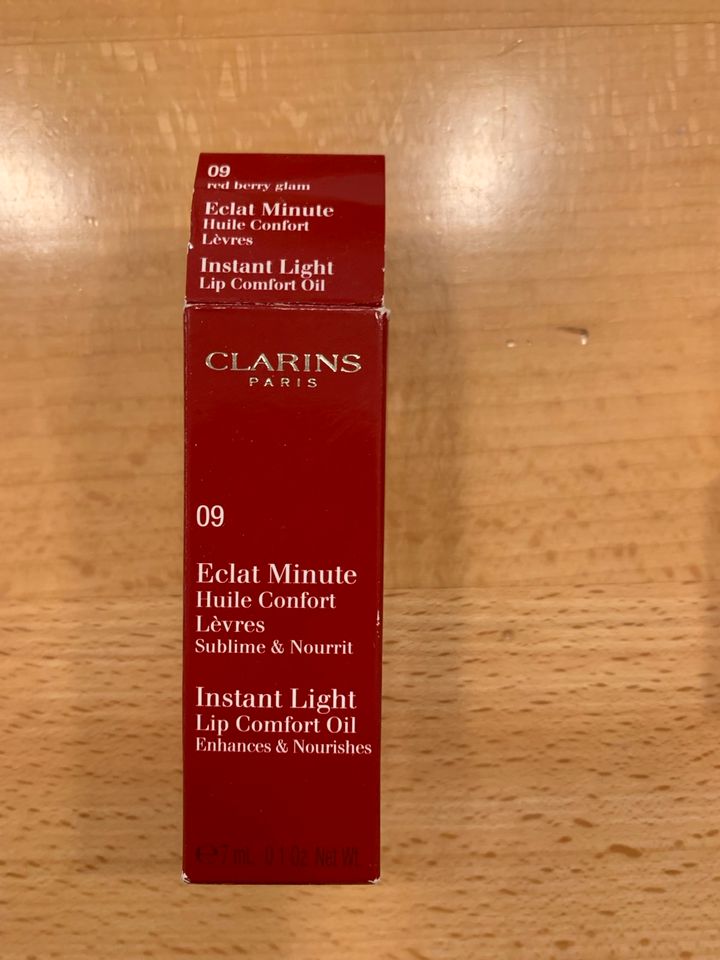 Clarins Instant Light Lip Comfort Oil 09 Red Berry Glam, 7ml, Neu in Alsbach-Hähnlein